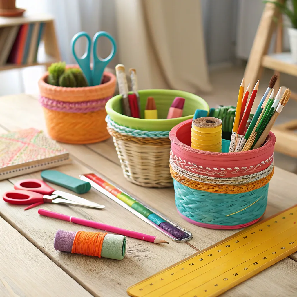 Colorful crafts and tools