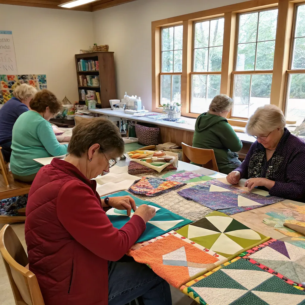 Quilting class in session
